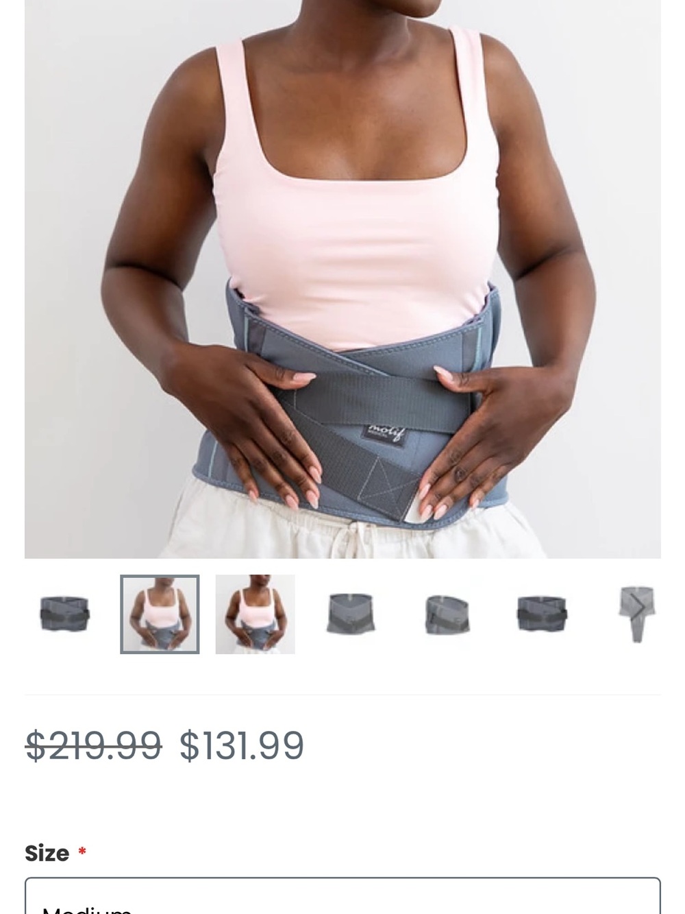 Postpartum Support Waist Belt - Gray